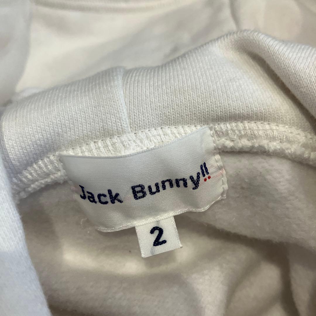 Jack Bunny!! ジャックバニー 長袖 フードパーカー　ホワイト