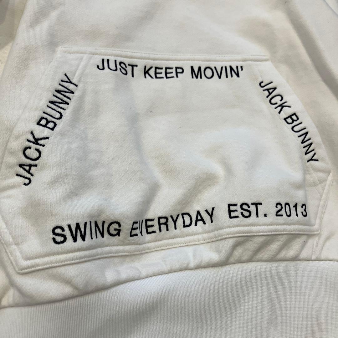 Jack Bunny!! ジャックバニー 長袖 フードパーカー　ホワイト