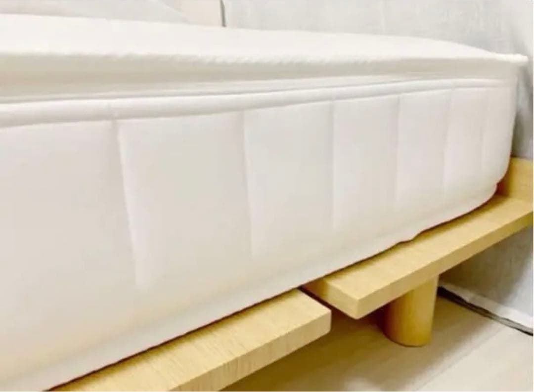 早い者勝ち　ReCENO製 木製フロアベッド シングル　ヘッドボード付き