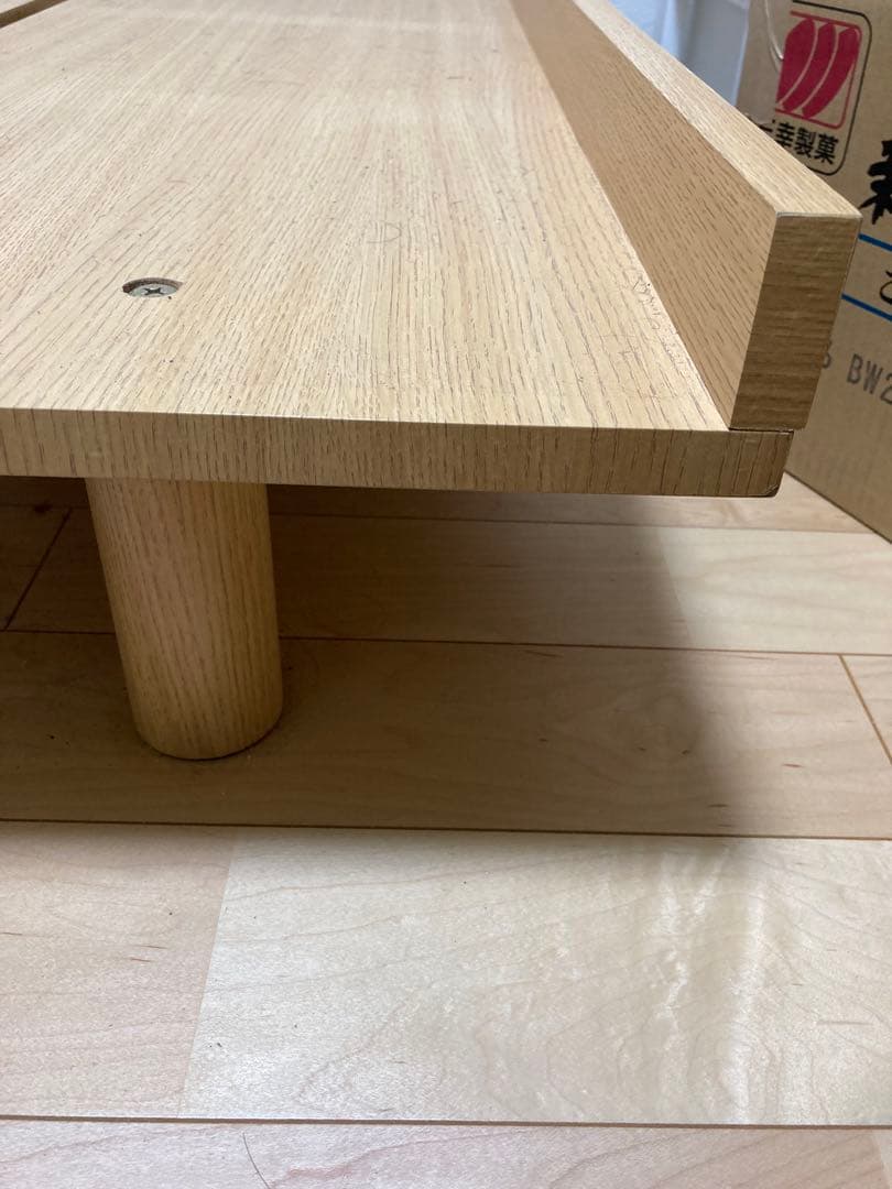 早い者勝ち　ReCENO製 木製フロアベッド シングル　ヘッドボード付き