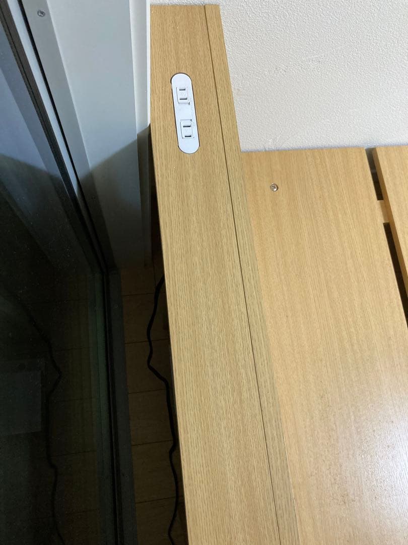 早い者勝ち　ReCENO製 木製フロアベッド シングル　ヘッドボード付き