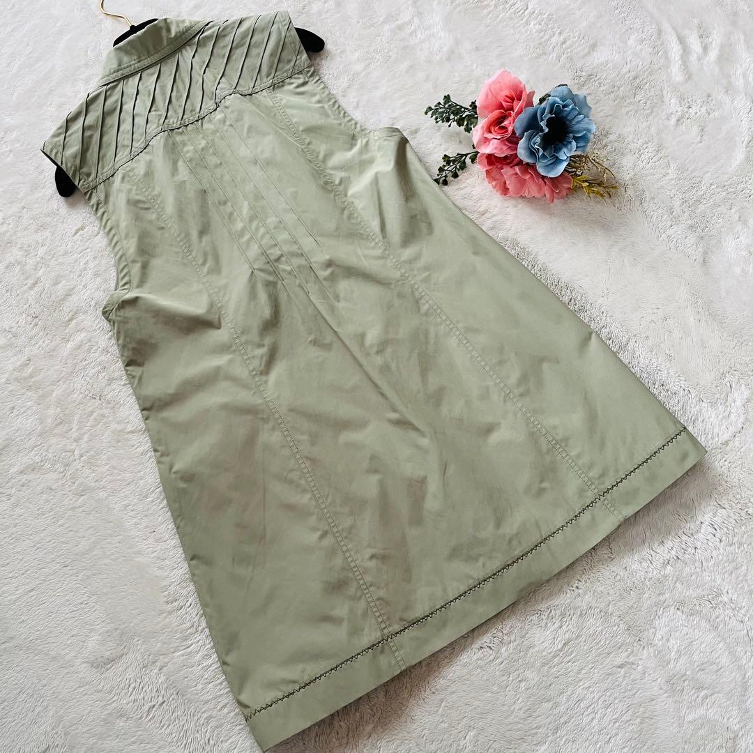 極美品XL✨インポートロッサRossa ジレ　ベスト　フリルくすみミント近年購入