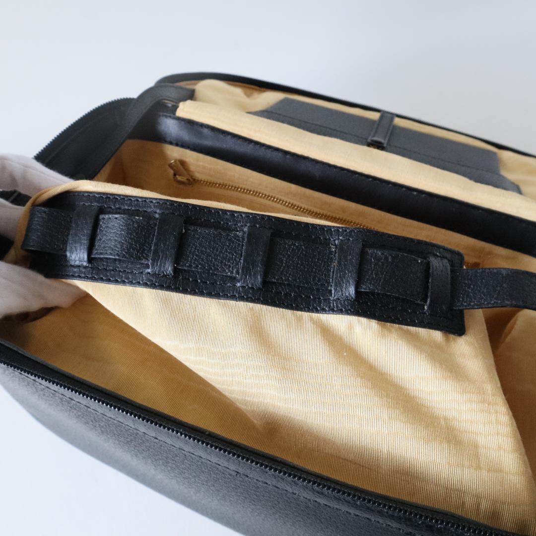 グッチ　バニティバッグ　バンブー×ピッグスキン　黒　メイクボックス