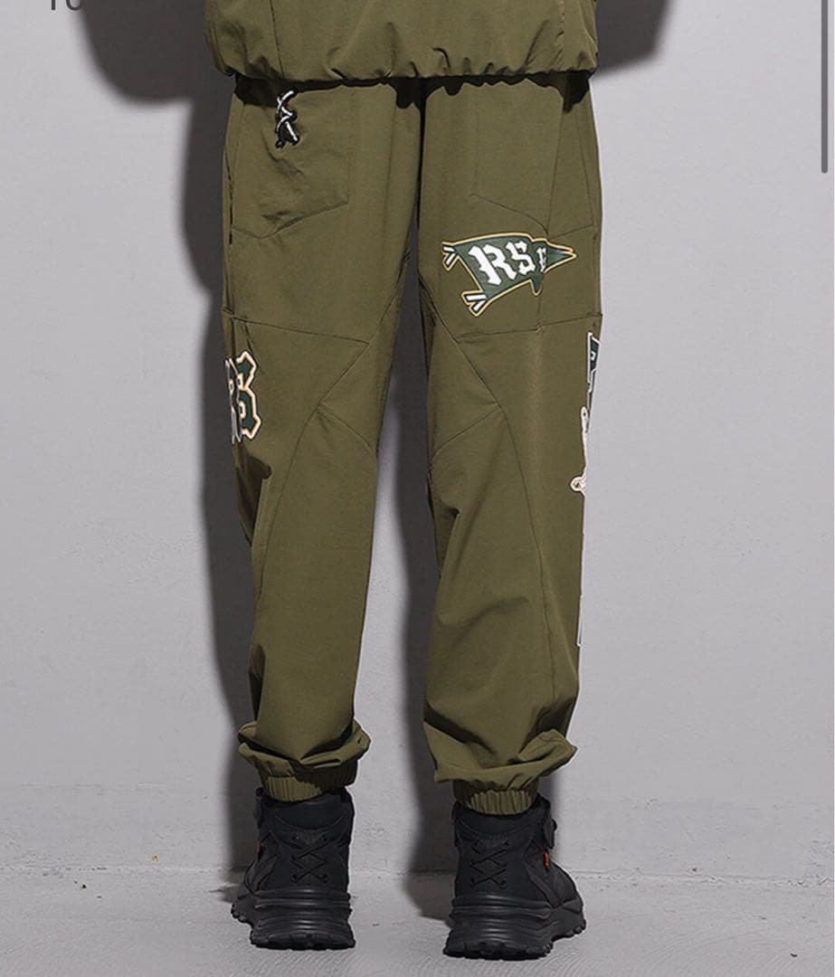 新品　ラッセルノ　パンツ　ジョガー　春夏　ストレッチ　ウエストゴム　カーキ　5