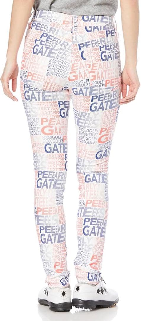 【新品】パーリーゲイツ ロングパンツ (グラデロゴ柄・ストレッチ・透け防止)
