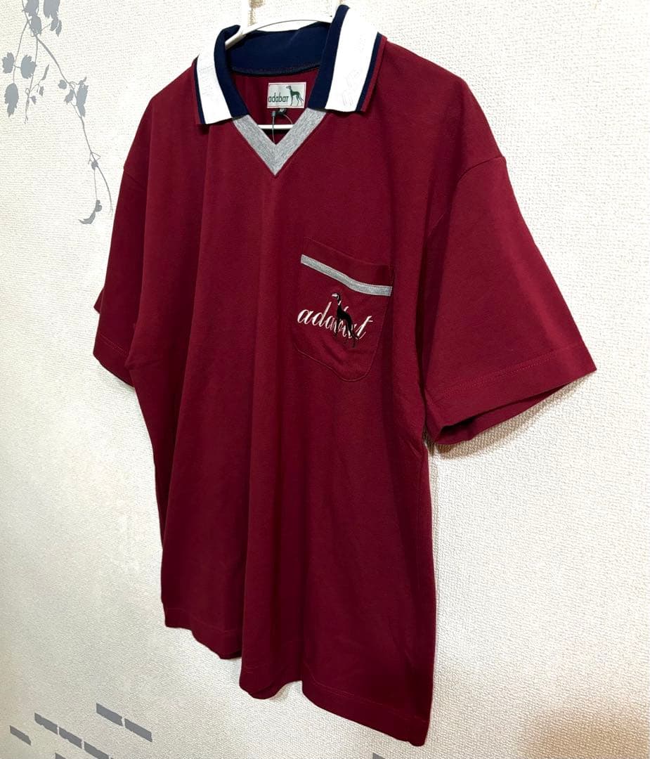 新品 タグ付き adabat メンズ ポロシャツ ゴルフウェア 半袖 L