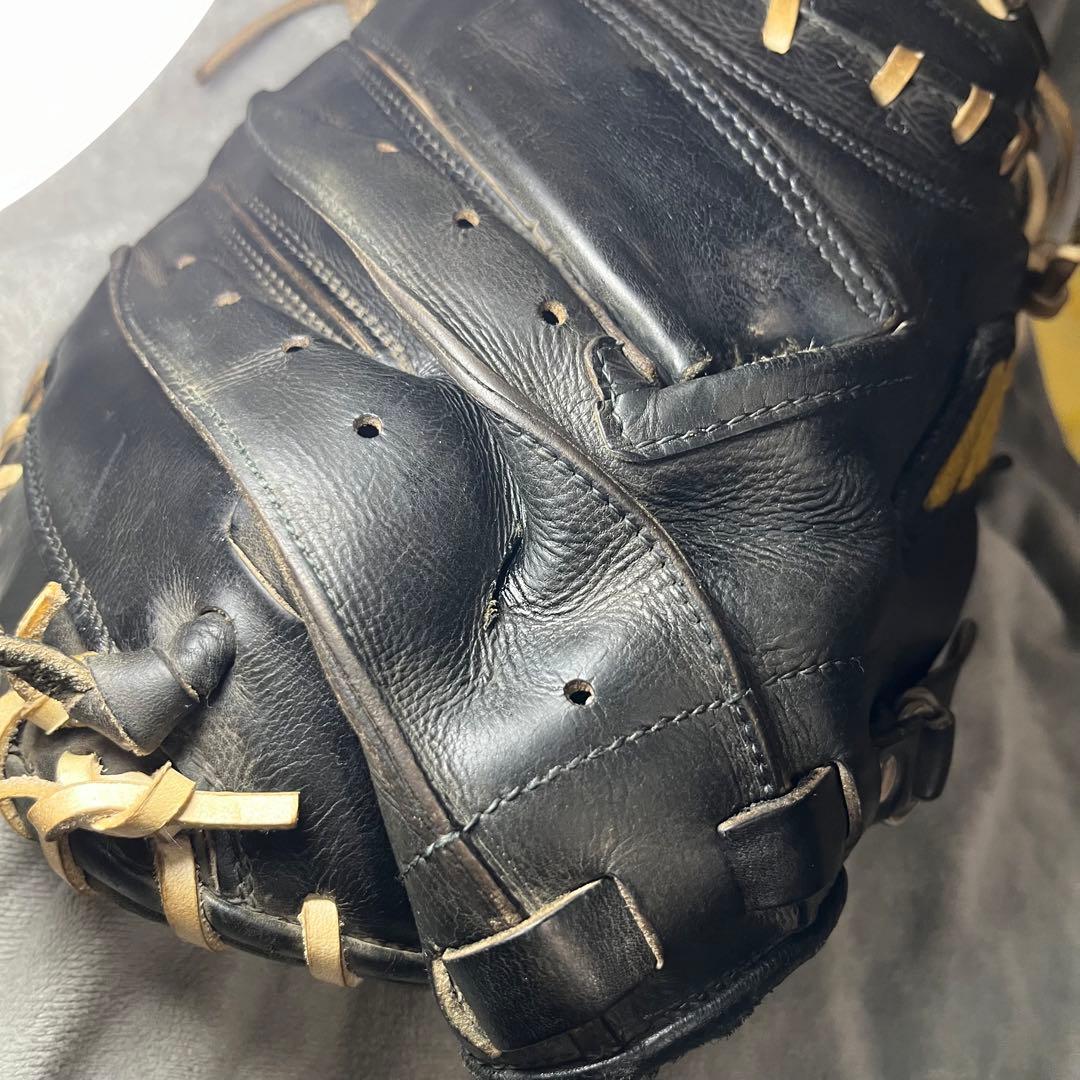 ミズノプロ　硬式用キャッチャーミット　Mマーク　旧タグラベル　キップレザー