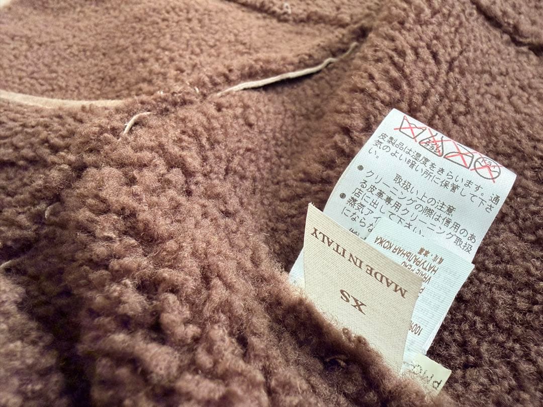 美品　ブルネロ　ムートンジャケット　xs