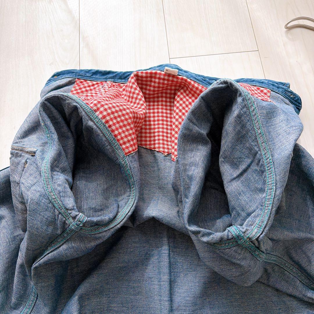 現行・完売品✨45R デニムシャツの908イースタンシャツ（重） R刺繍