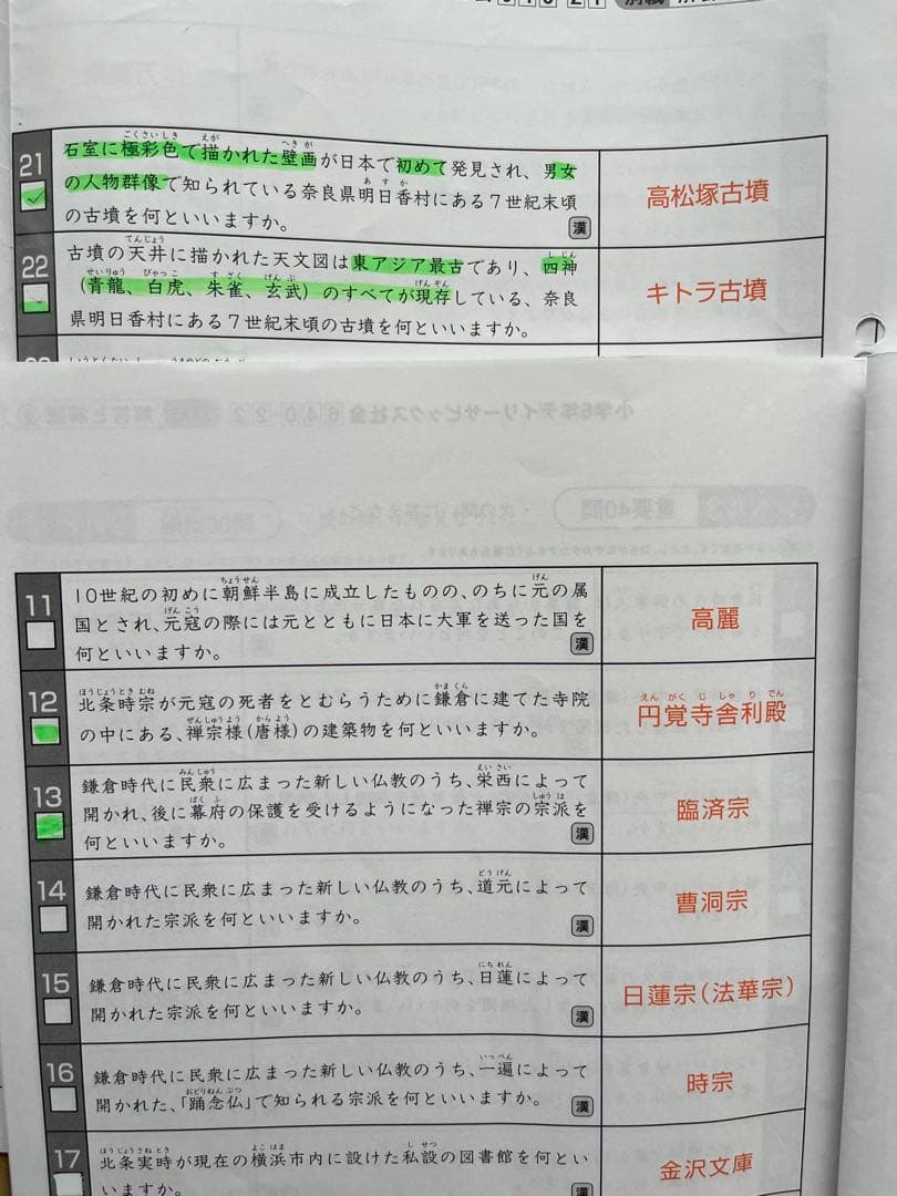 SAPIX 6年生　社会テキスト　1年分