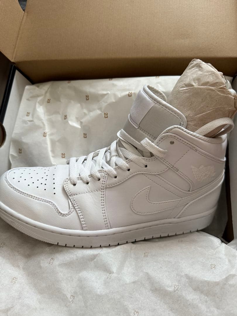 AIR JORDAN 1 MID ホワイト ※28.5cm