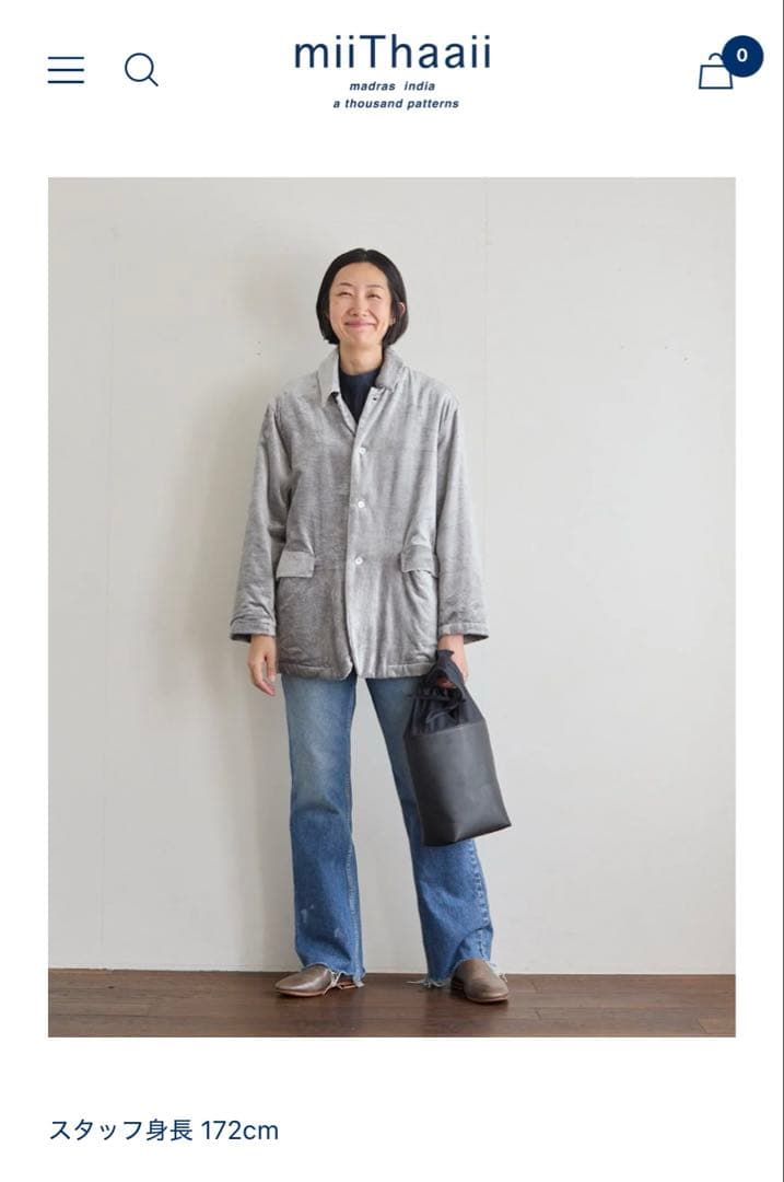 miithaaii カランジャケット クラウドグレー