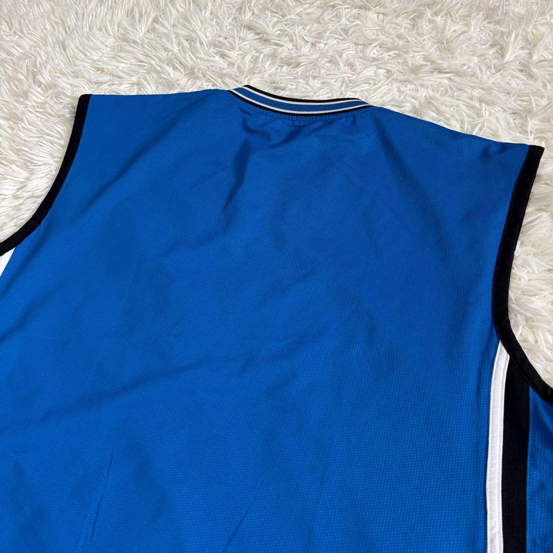 リーボック ゲームシャツ バスケット ブラック ブルー ノースリーブ B100