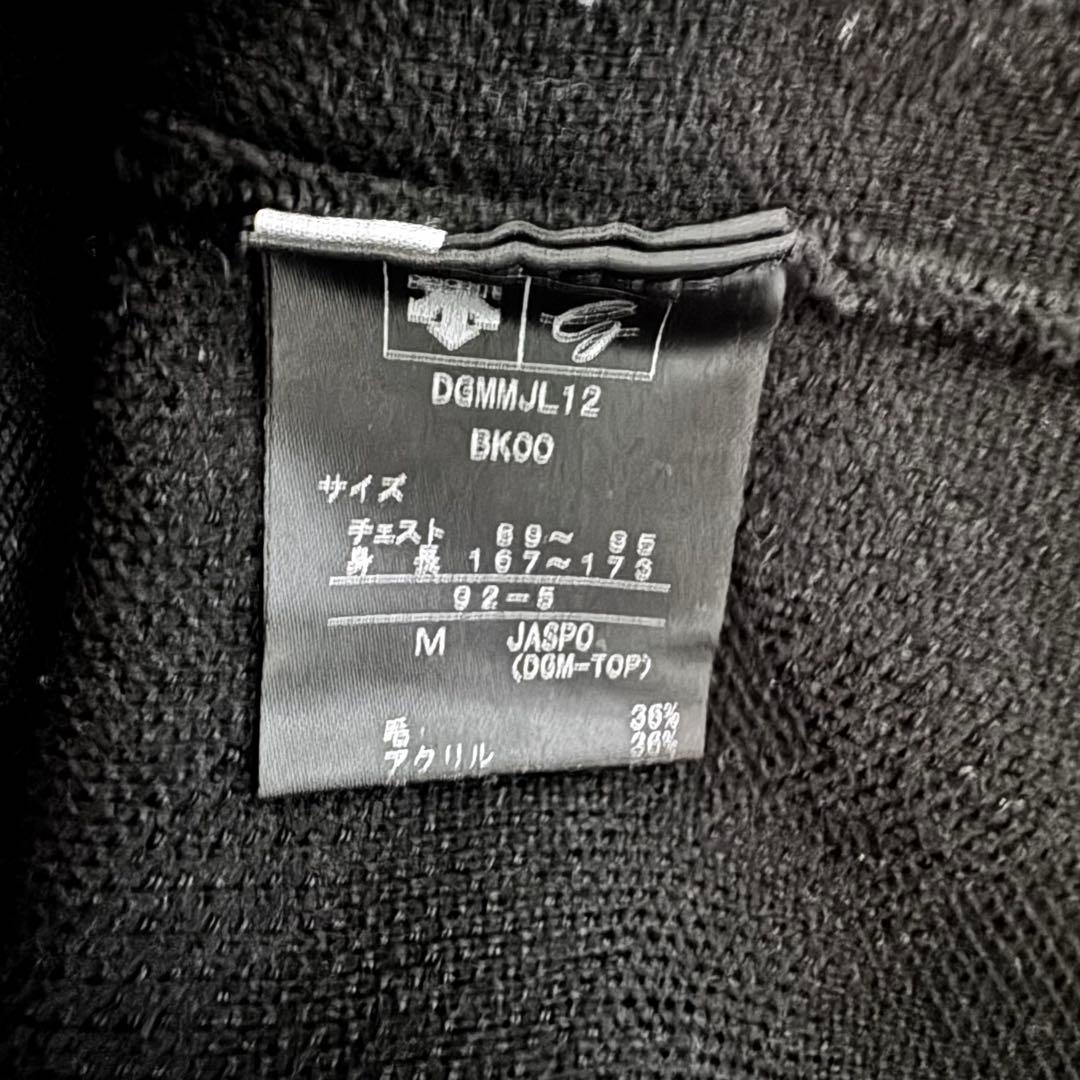 DESCENTE GOLF デサントゴルフ ロゴ ウール タートルニット 黒 M
