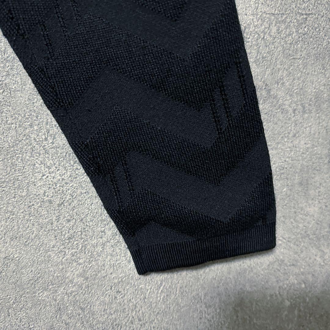 DESCENTE GOLF デサントゴルフ ロゴ ウール タートルニット 黒 M