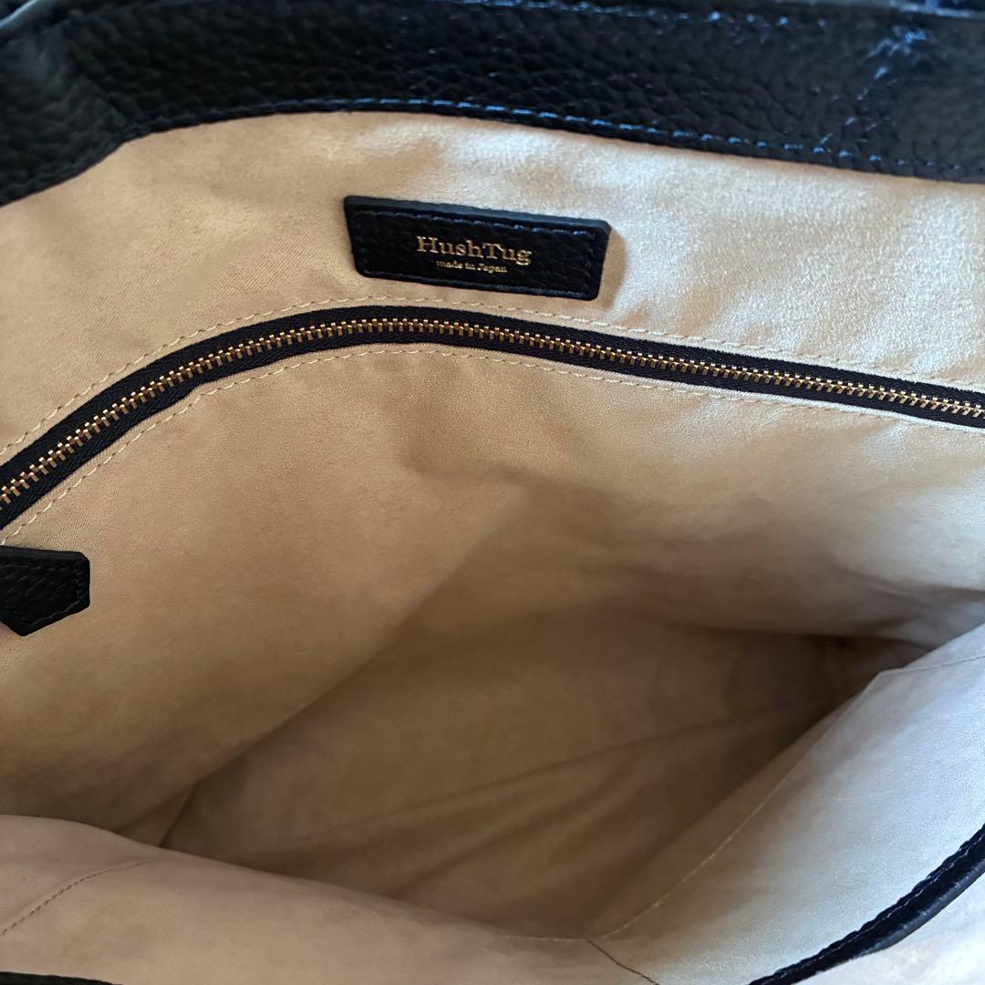 【美品】HushTug ハッシュタグ スマートトート レザー トートバッグ