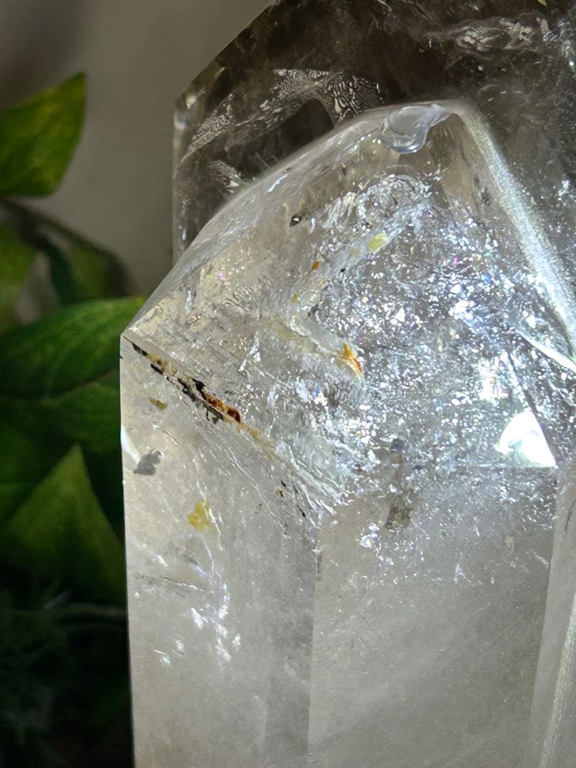 超ビック❣️⭐️スモーキークオーツ　ダブルポイント　爆虹♡木の専用台座つき 4kg⭐️