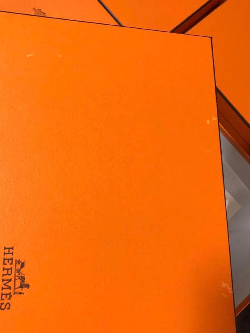 エルメス　シューズ空箱　保存袋　付属品　ポリード27対応　オレンジボックス080