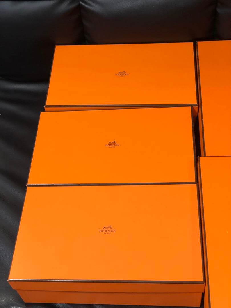 エルメス　シューズ空箱　保存袋　付属品　ポリード27対応　オレンジボックス080
