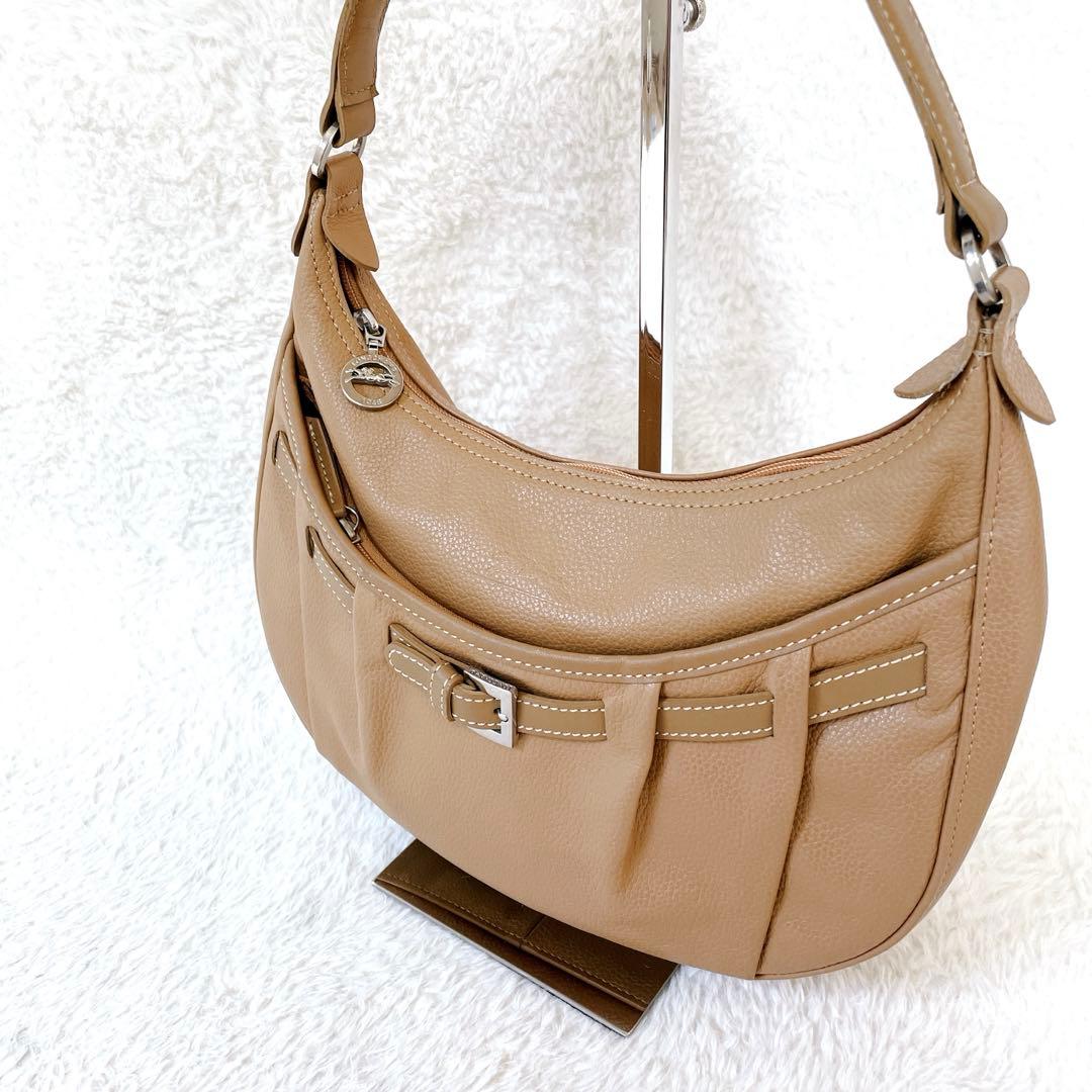 【美品】LONGCHAMP ロンシャン ワンショルダーバッグ レザー フランス製