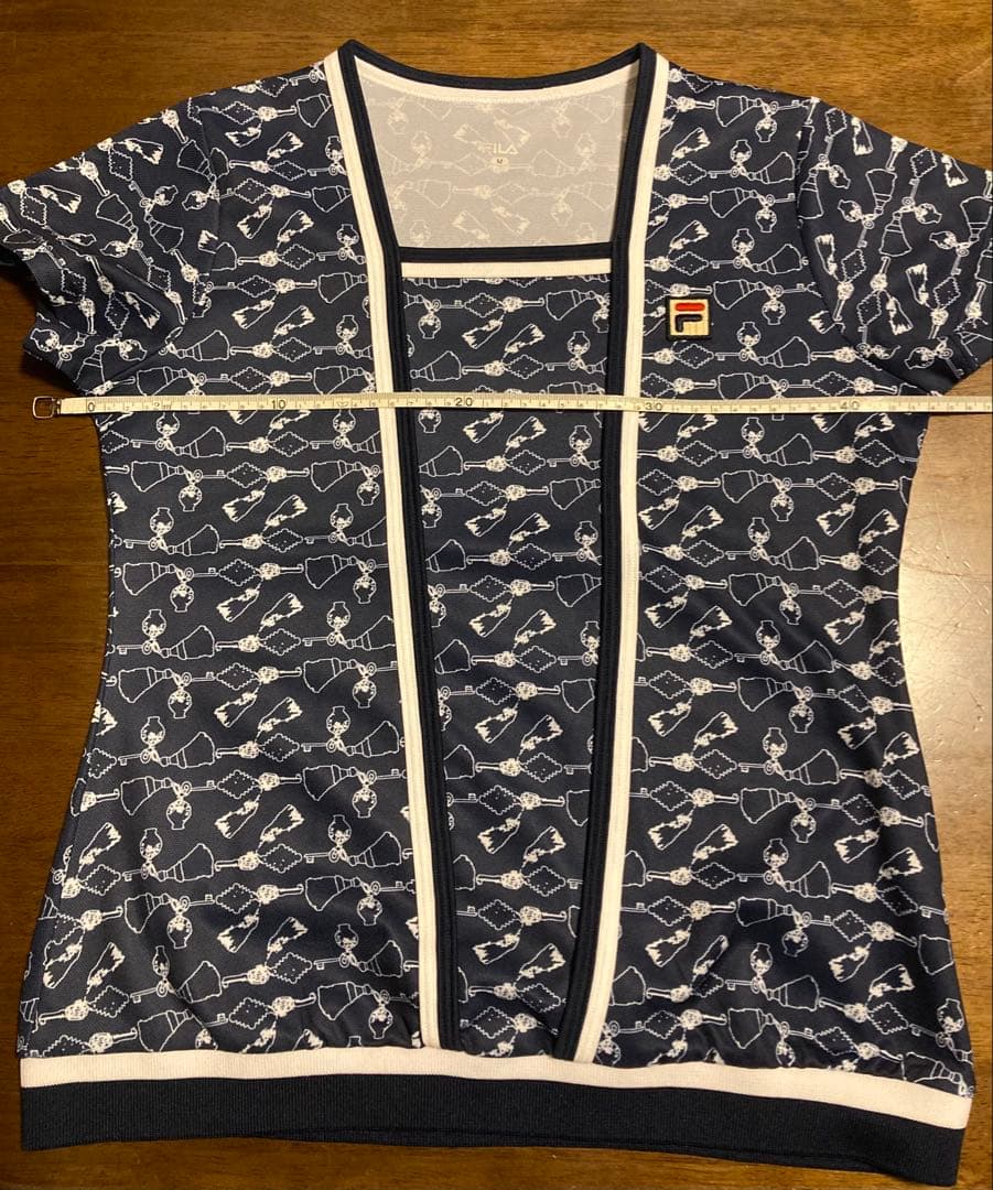 フィラ ウエアセットアップ&バイザー(シャツMスコート L)ネイビー