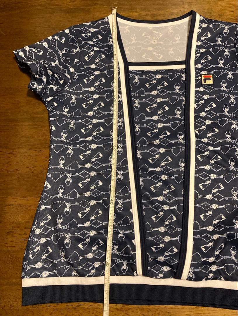 フィラ ウエアセットアップ&バイザー(シャツMスコート L)ネイビー