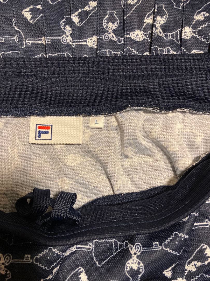 フィラ ウエアセットアップ&バイザー(シャツMスコート L)ネイビー