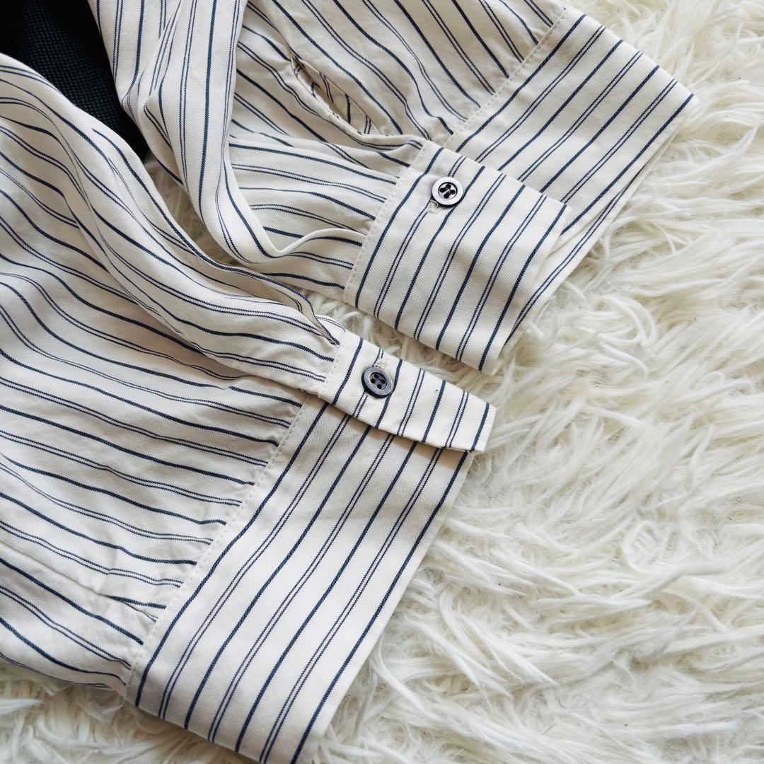 組曲 2025SS リヨセルシャーティング ワンピース ベージュストライプ L