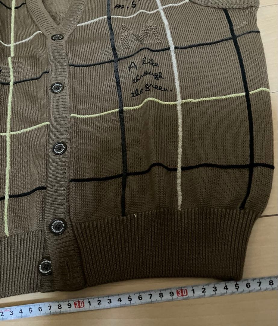新品タグ付き80年代　日本製　Munsingwear チェック柄ベストM