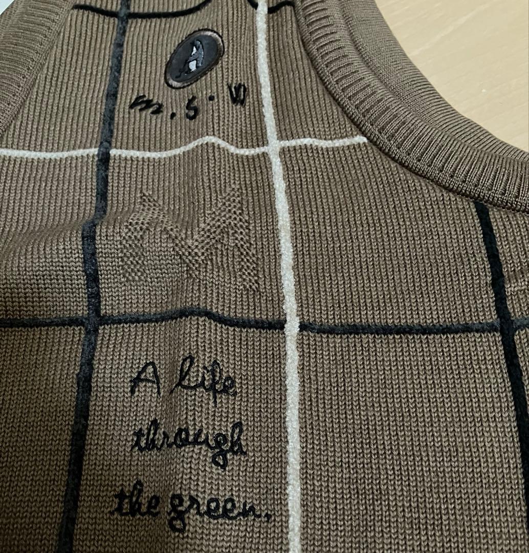 新品タグ付き80年代　日本製　Munsingwear チェック柄ベストM