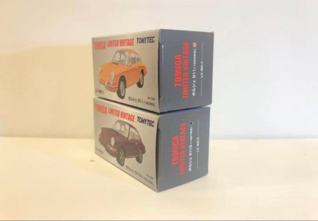 トミカリミテッドヴィンテージ　LV-86 ポルシェ911　黄色＆マルーン　2種