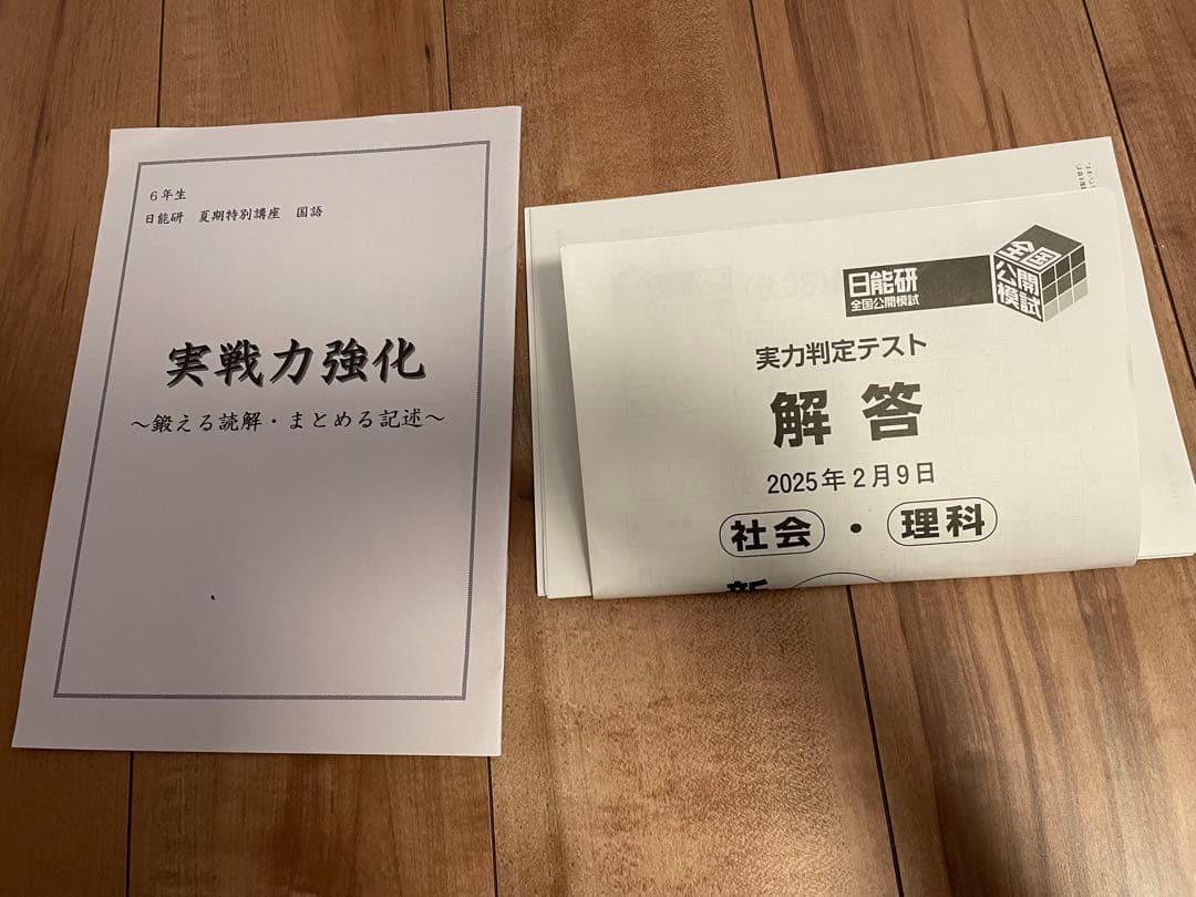 （最新）2026年受験終了組　日能研小6テストと問題集セット