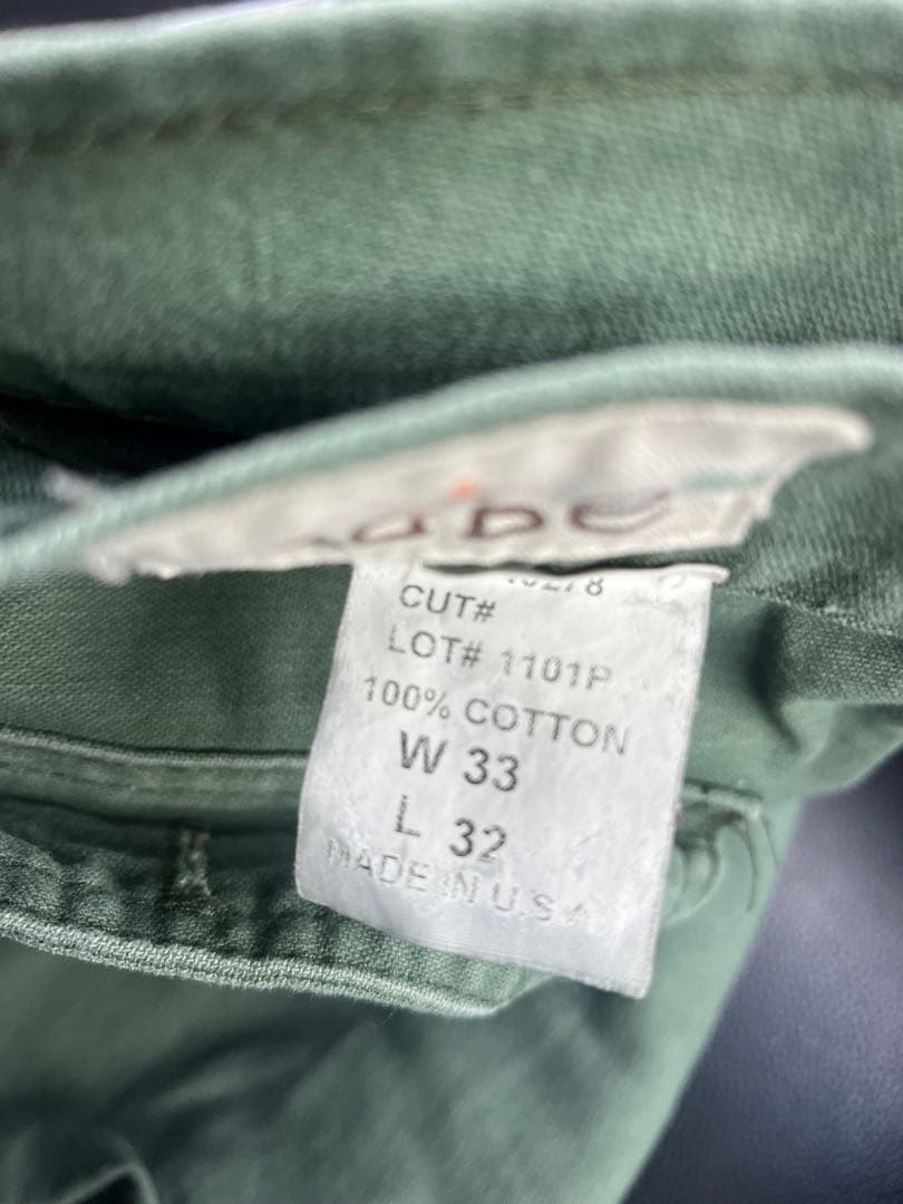 USA製 adbe ベイカーパンツ W33L32 カーキ 90s y2k
