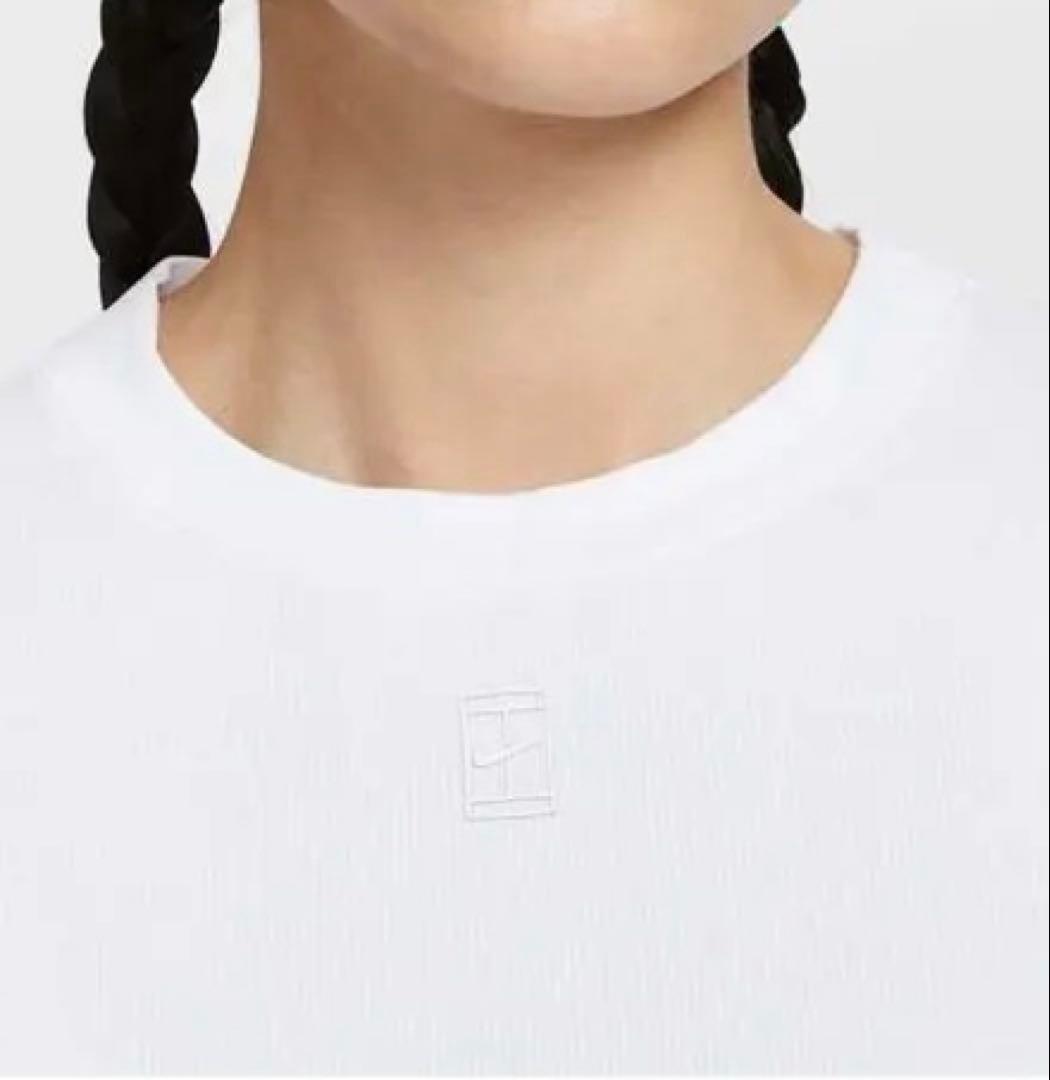 ナイキ　ウィメンズ Dri-FIT ショートスリーブ テニストップ　ホワイト　S