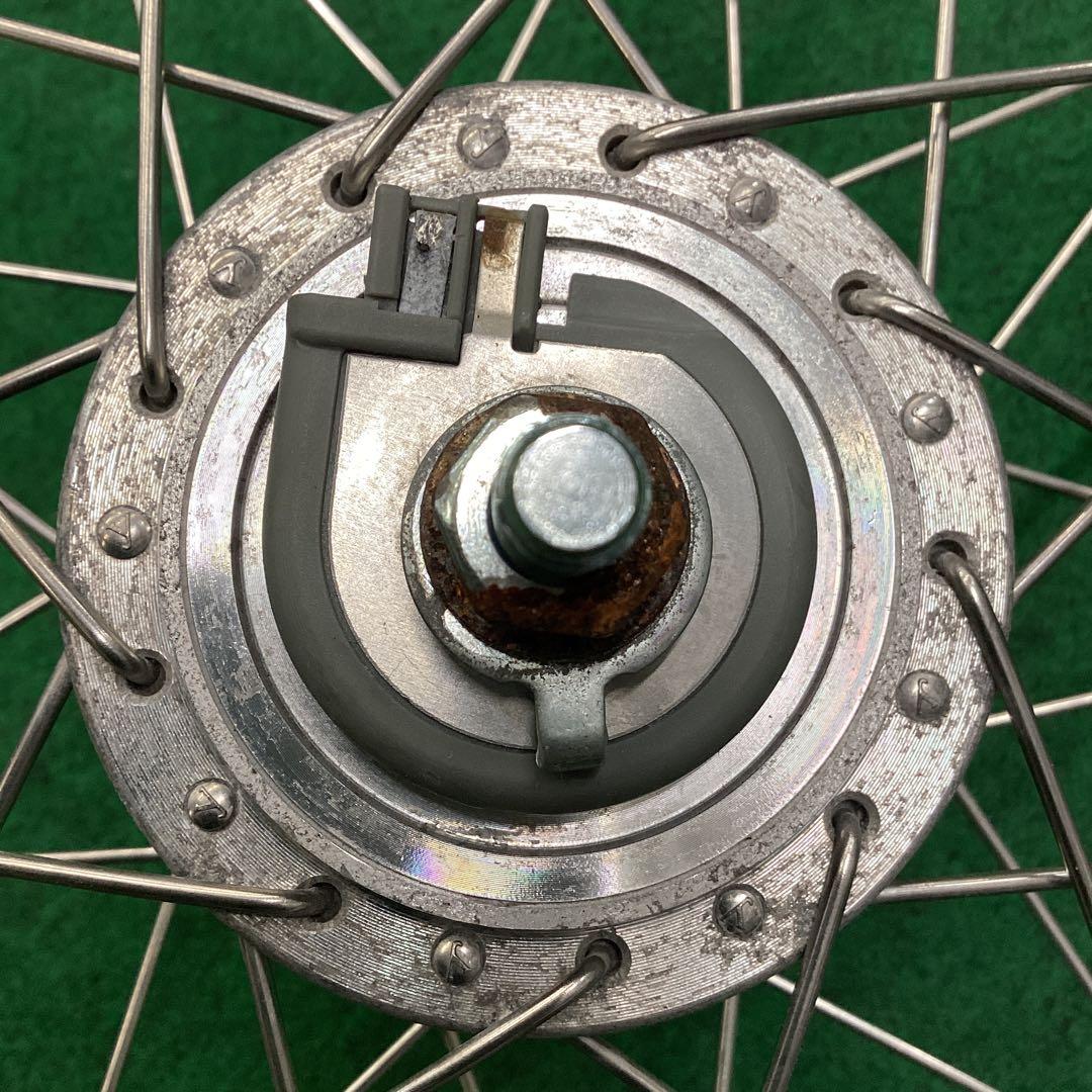 ステンレスリム　27インチ 前輪　ハブダイナモ　タイヤ付き j2端子 フロント