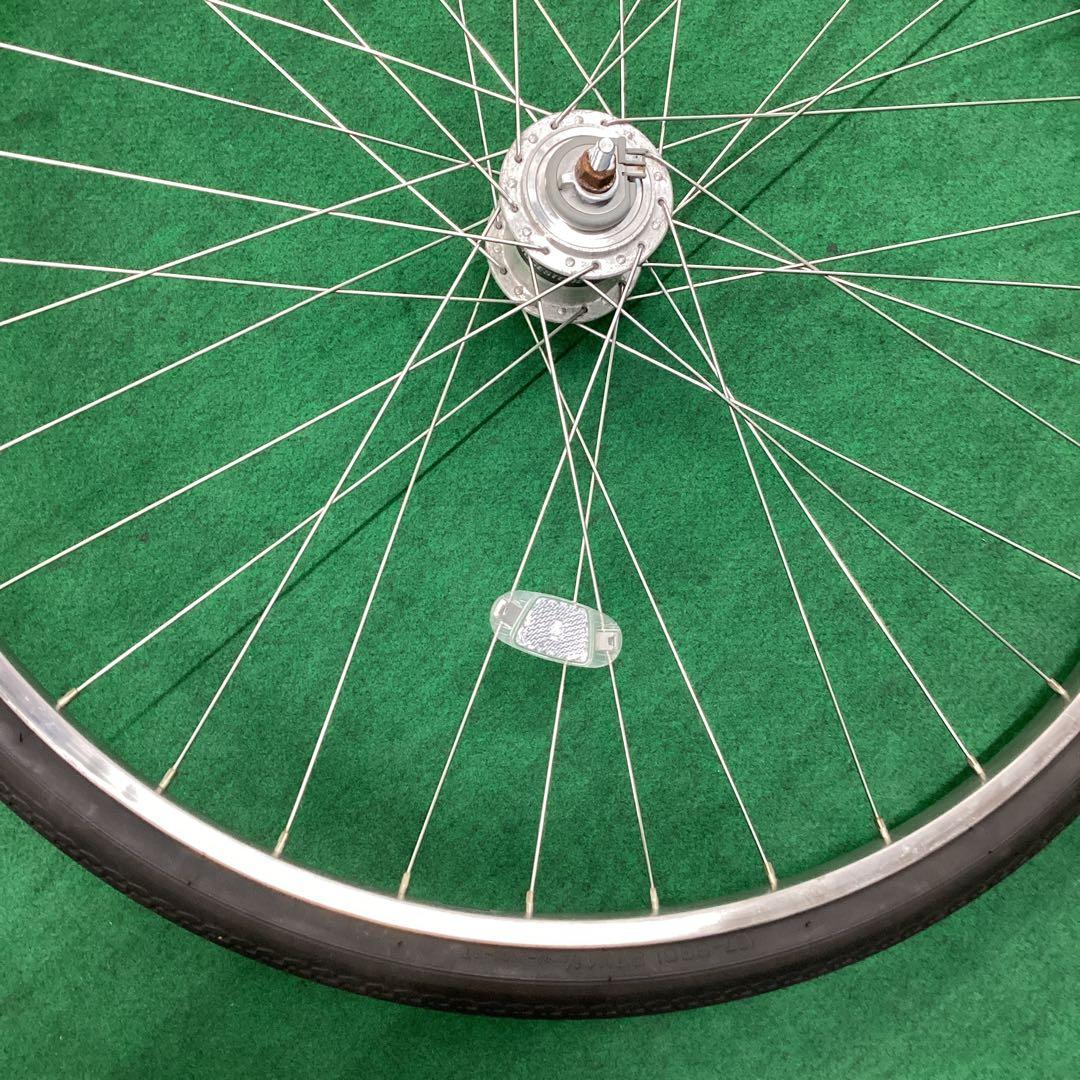 ステンレスリム　27インチ 前輪　ハブダイナモ　タイヤ付き j2端子 フロント