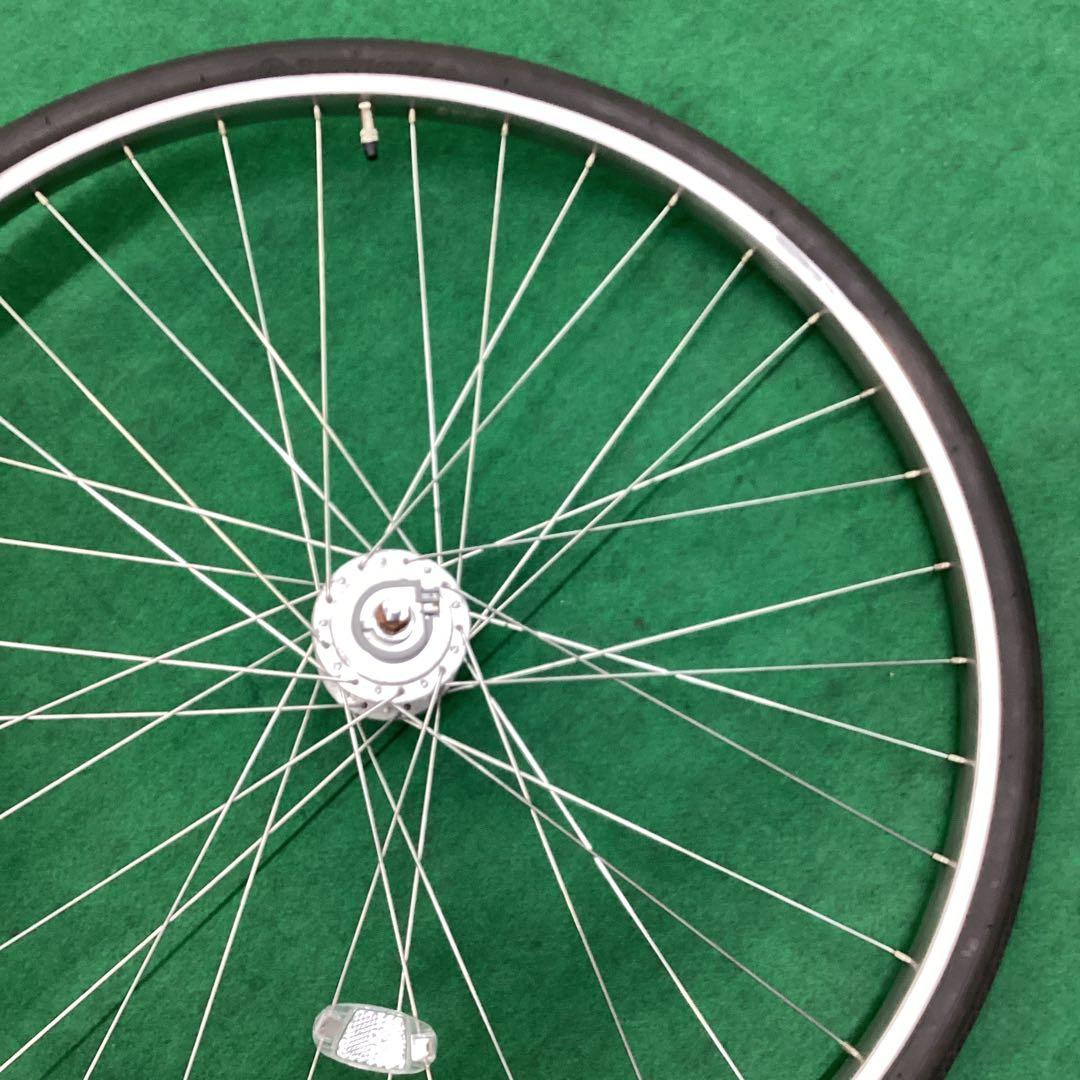 ステンレスリム　27インチ 前輪　ハブダイナモ　タイヤ付き j2端子 フロント