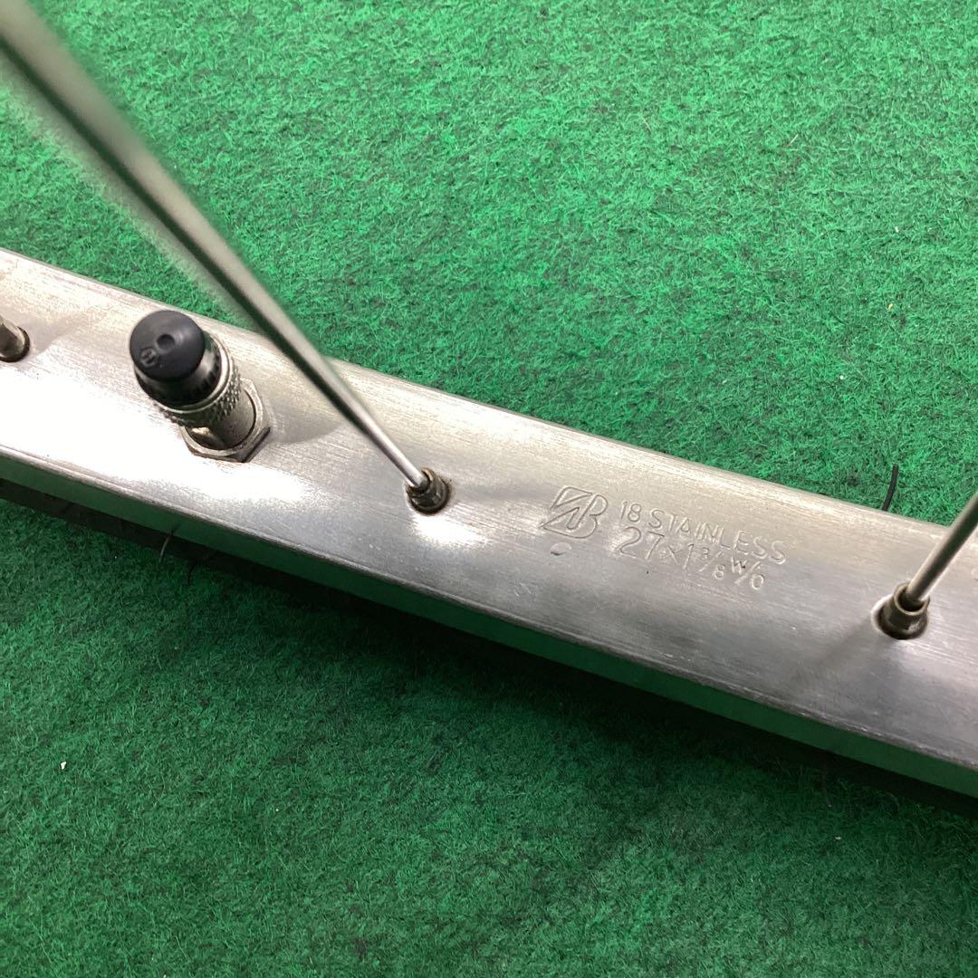 ステンレスリム　27インチ 前輪　ハブダイナモ　タイヤ付き j2端子 フロント