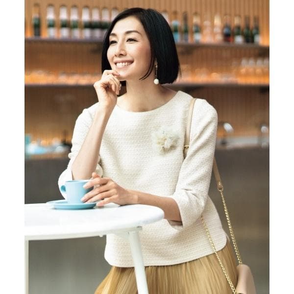 ★未使用★自由区 38 ツイード ブラウス トップス カットソー セレモニー ③