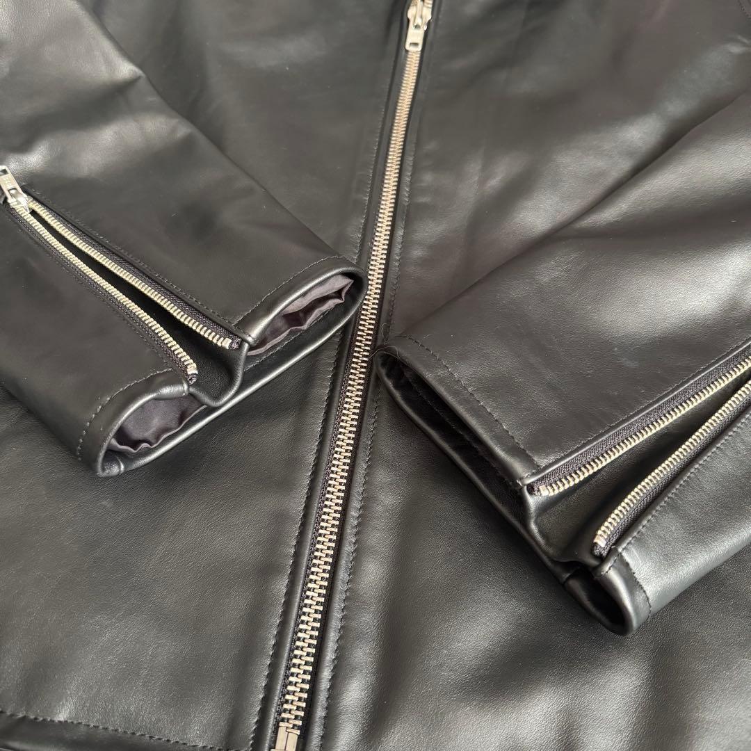 sourcream サワークリーム　レザージャケット　ブラック　牛革　カウレザー