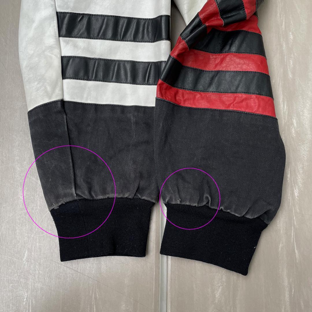 【1995年USA製】ジェフハミルトン 革ジャケット NBA ブルズ ビンテージ