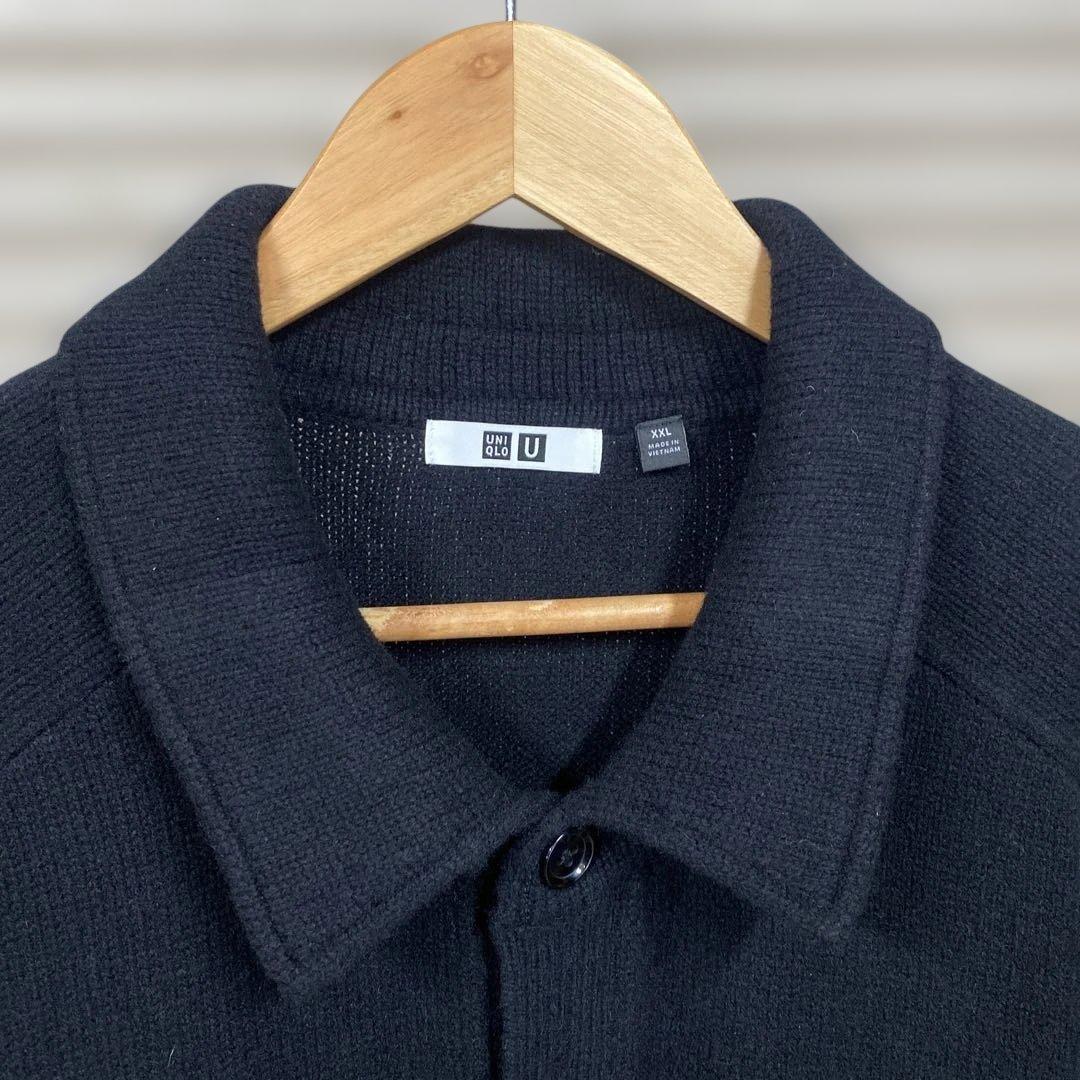 UNIQLO U ラムニットジャケット ブラック サイズXXL