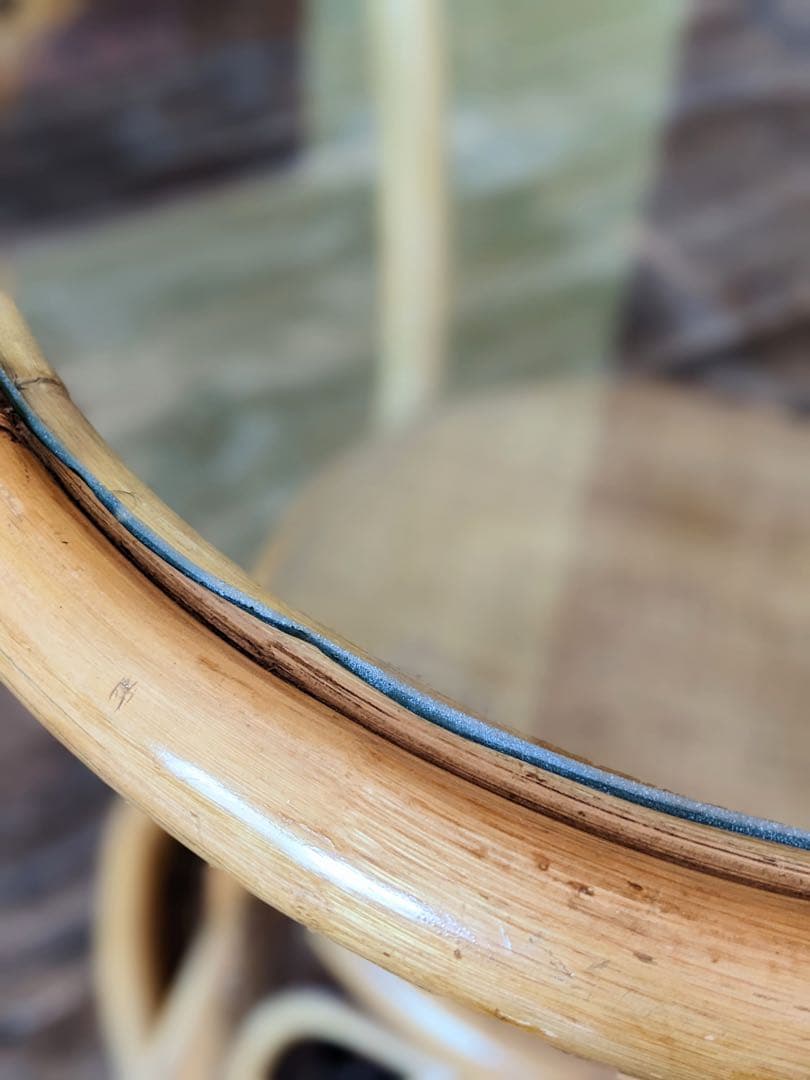 【 れお 】ラタン ラウンドテーブル