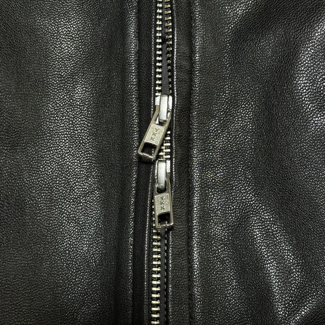 アーバンリサーチ レザージャケット シングルライダース やぎ革 黒 40 L