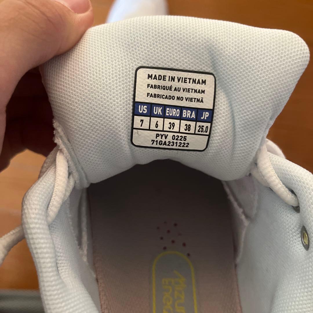 バドミントンシューズ ホワイト ミズノ25.0cm