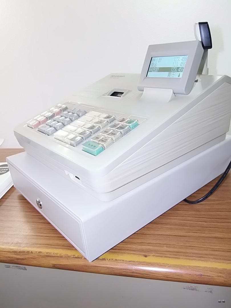 回転表示付211店名設定無料１０部門物販向シャープ　レジスターXE-A207