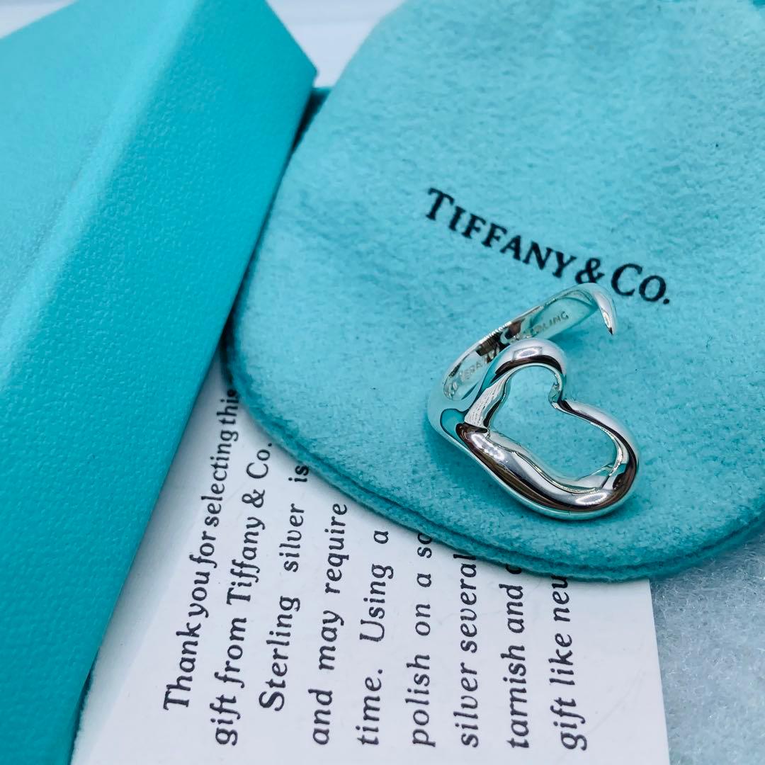 極美品✨ ティファニー リング 指輪 オープンハート ハート AG925 #14