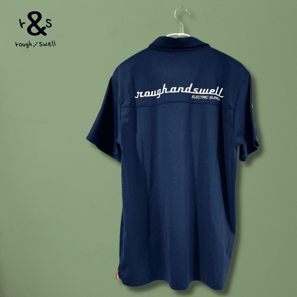 rough and swell ネイビー ゴルフ ポロシャツ M