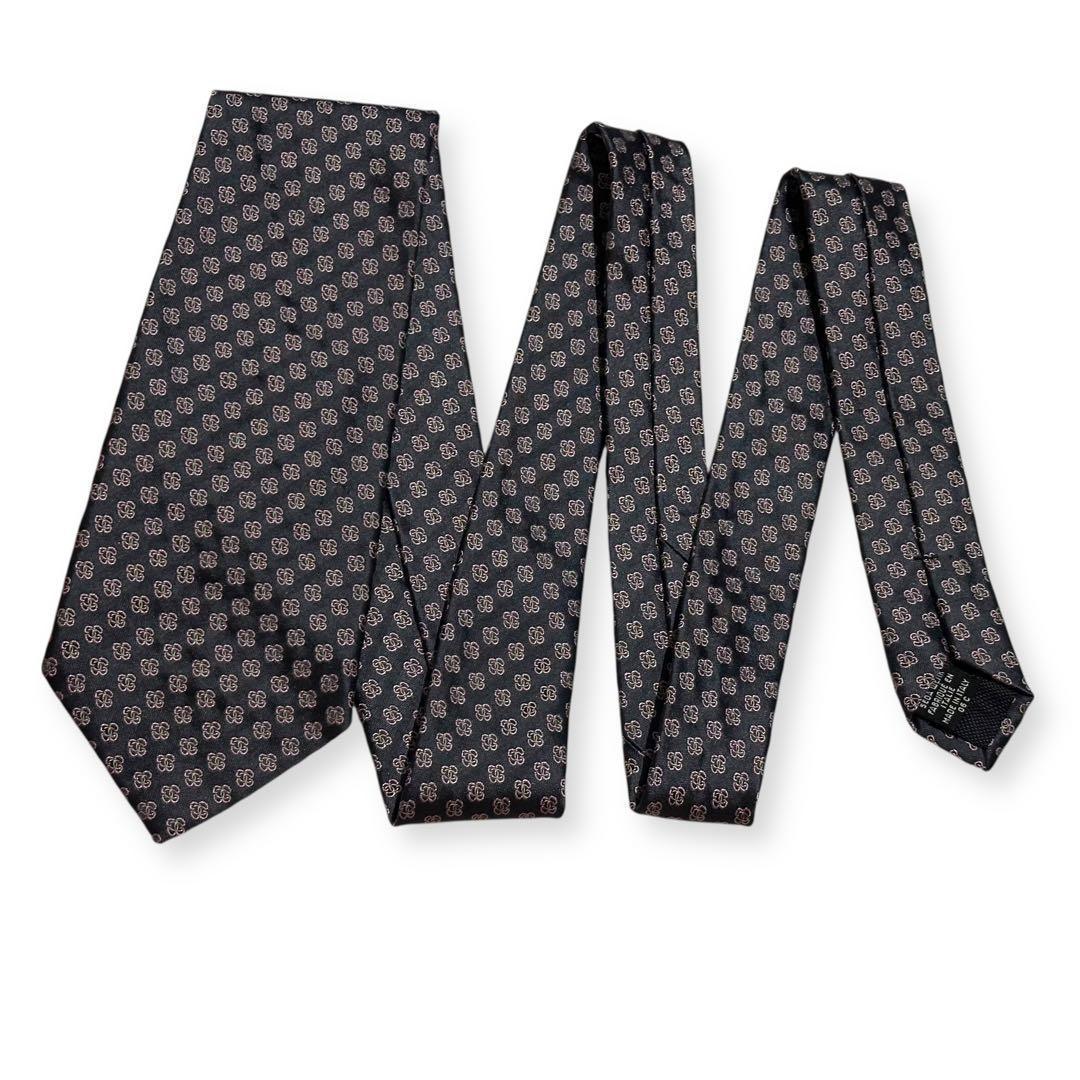 美品✨CHANEL ネクタイ　シャネル ココマーク　カメリア　ジャガード【B】