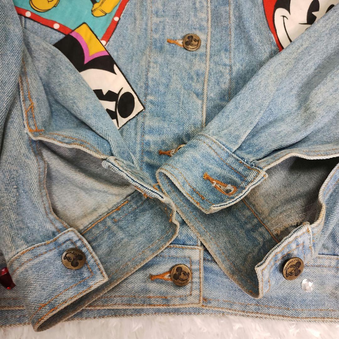 90's Disney ミッキー ワッペン ジージャン デニムジャケット